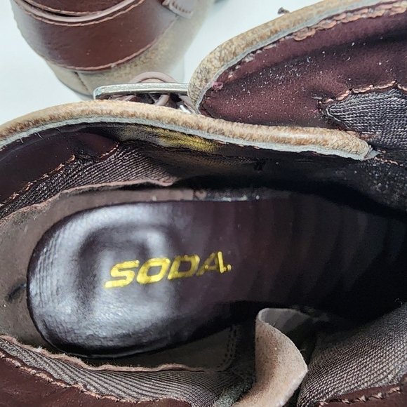 Soda Kylie Toupe Rough Cut Ankle High Booties Women's Size 6 New - Picture 13 of 16